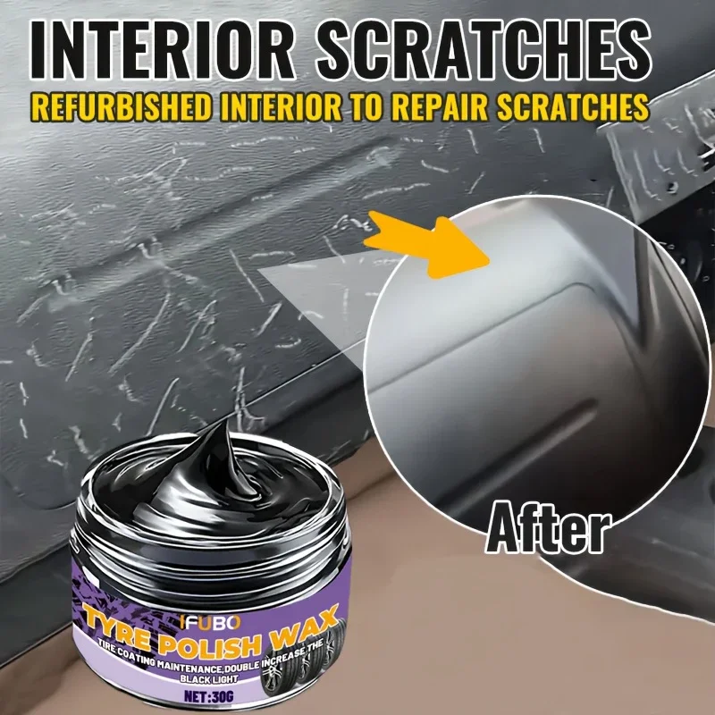 Plastic scratch repair agent, instrument panel scratch repair paste, interior care flash paste, tire coating wax, durable care