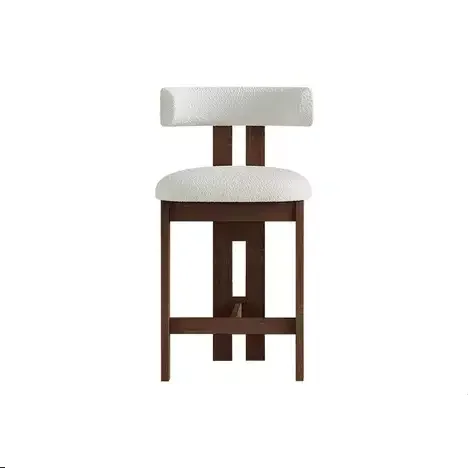 modern luxury ash wood customize fabric high chair bar chair modern bar stool for dining room