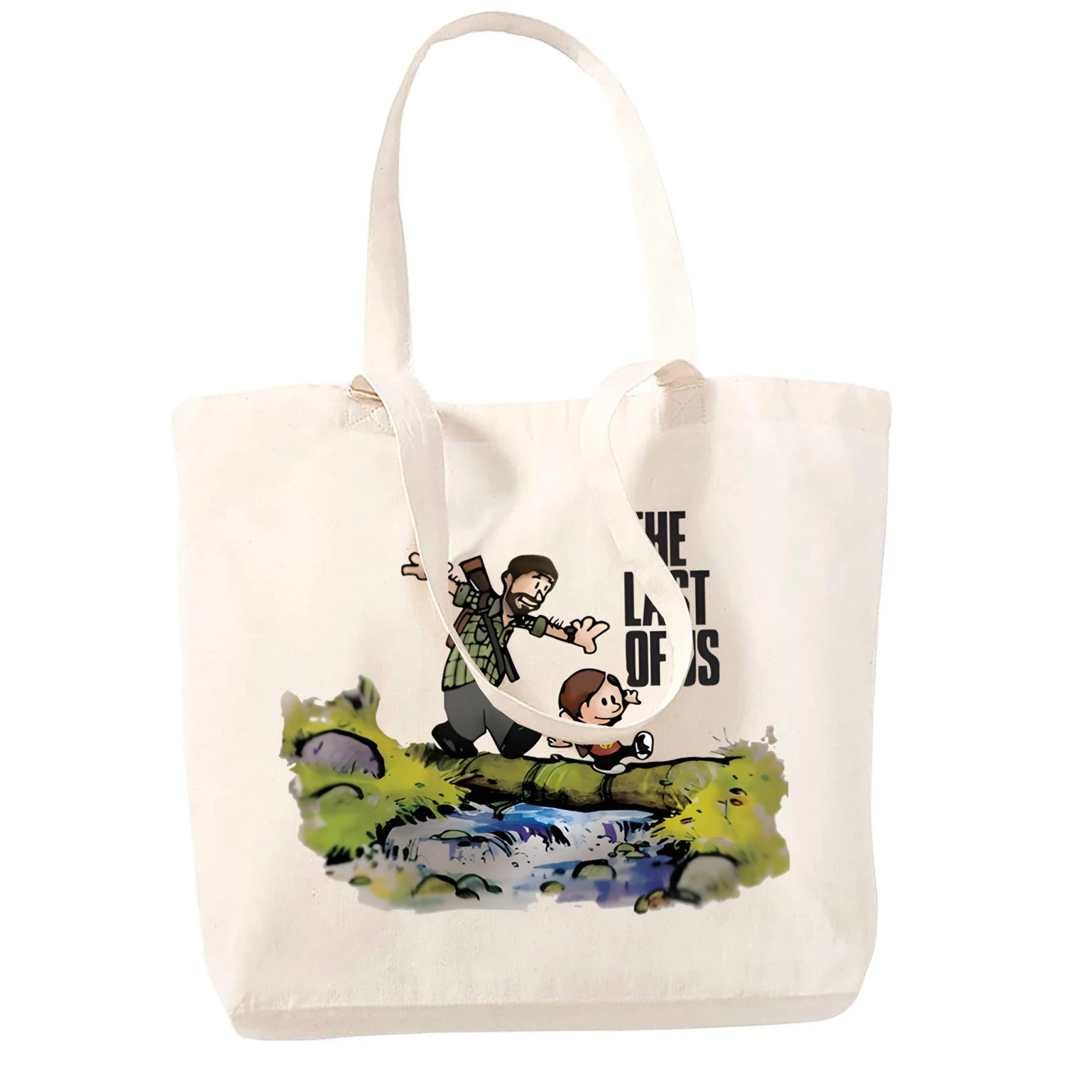 The Last of Us Ellie Fireflies Design Shoulder Canvas Bags Large Capacity College Harajuku Handbag Women Bag Shopping Bag