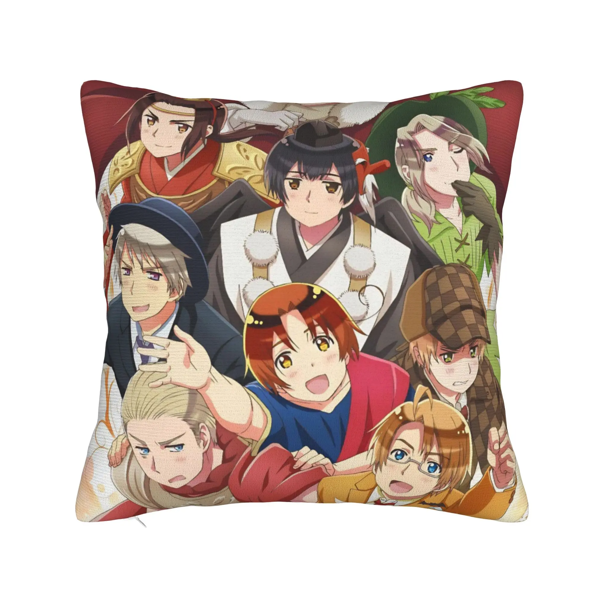 Decorative Pillow Cover Hetalias Axis Powers Stuff Seater  Pillow Case Cover Drop Shipping Multi-Size