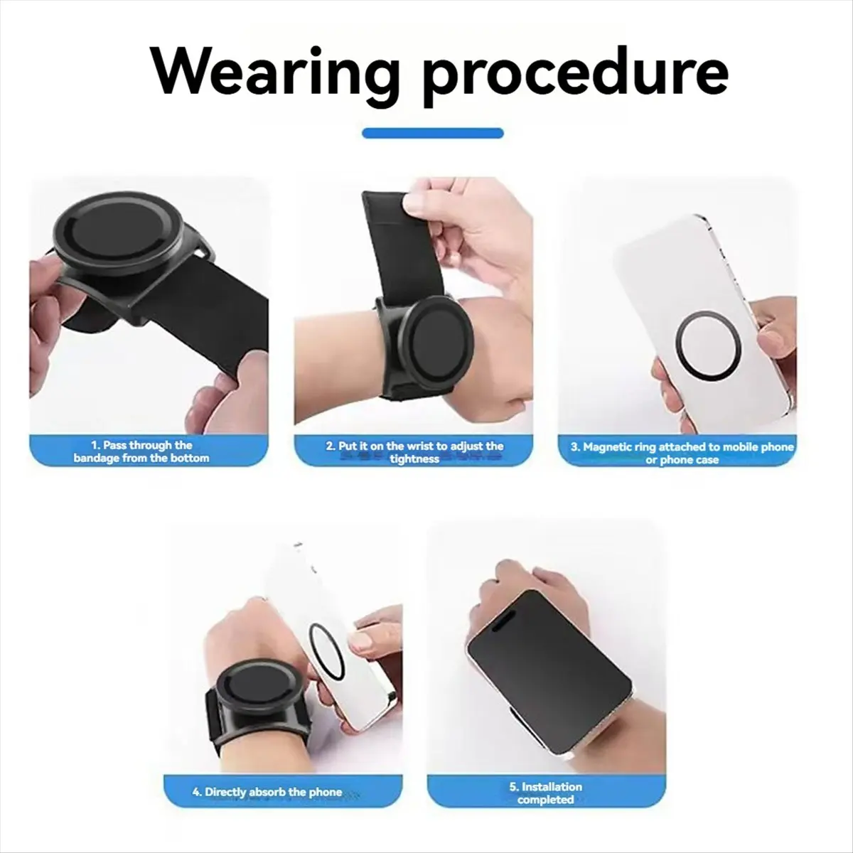Magnetic Phone Holder Arm Mount for Cycling Gym Arm Running Arm Phone Holder-ABLM view 6