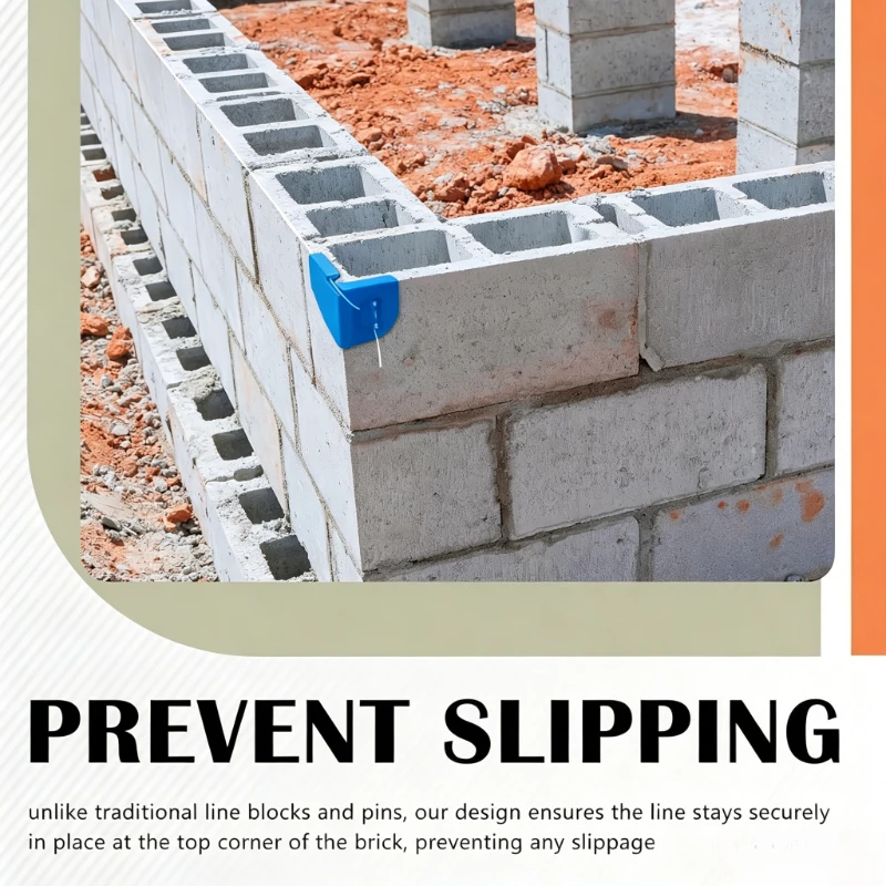 2pcs Construction Line Anchor Corner Codes, Bricklaying Tools, Brick Laying Tools, Used to Fix Lines at Brick/Block Corners image 3