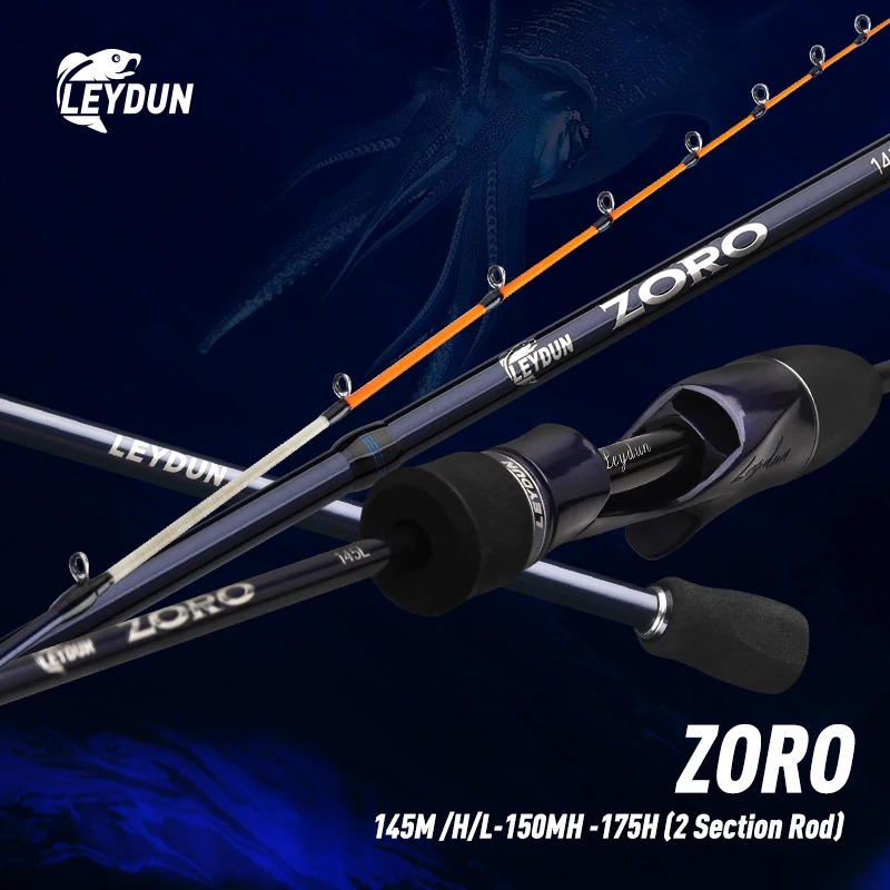 

LEYDUN ZORO Light Fishing Rods 145L/M/H 59g/58g/55g 150MH 68g 175H 63g Tianium Tip Cuttlefish Casting Rod Squid Boat webfooted