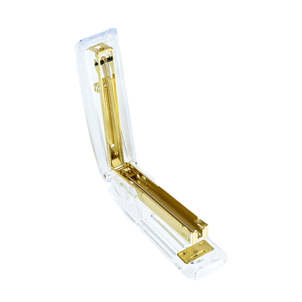 Plastic Portable Mini Stapler For Stapler For Classroom High School Student Clear Lightweight Compact Manual Office