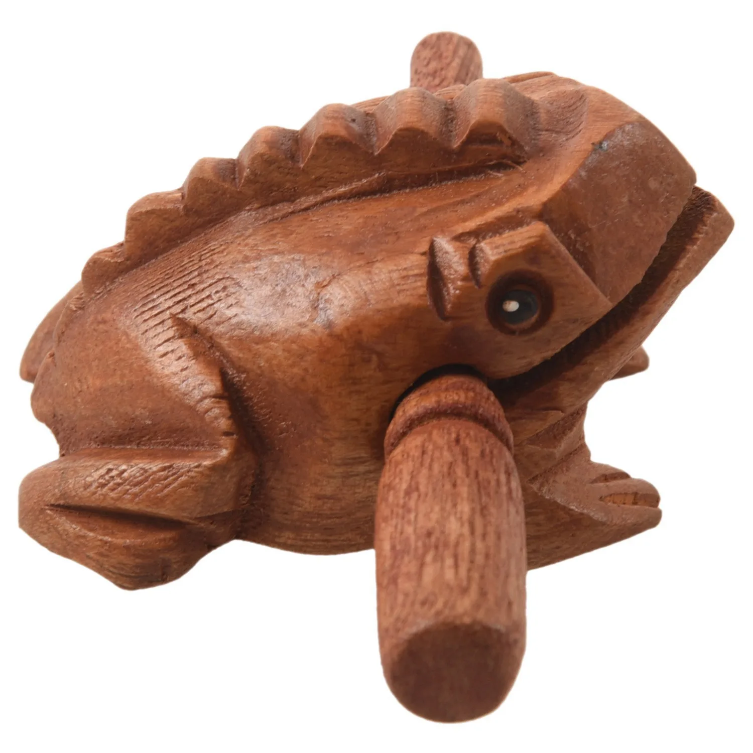 Carved Croaking Wood Percussion Musical Sound Wood Frog Tone Block Toy HOT