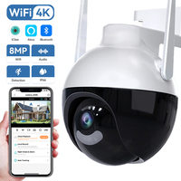 4K 8MP PTZ WiFi IP Camera AI Human Detection Two-Way Audio Video Surveillance ICSEE Outdoor Wireless 4MP Security CCTV Camera