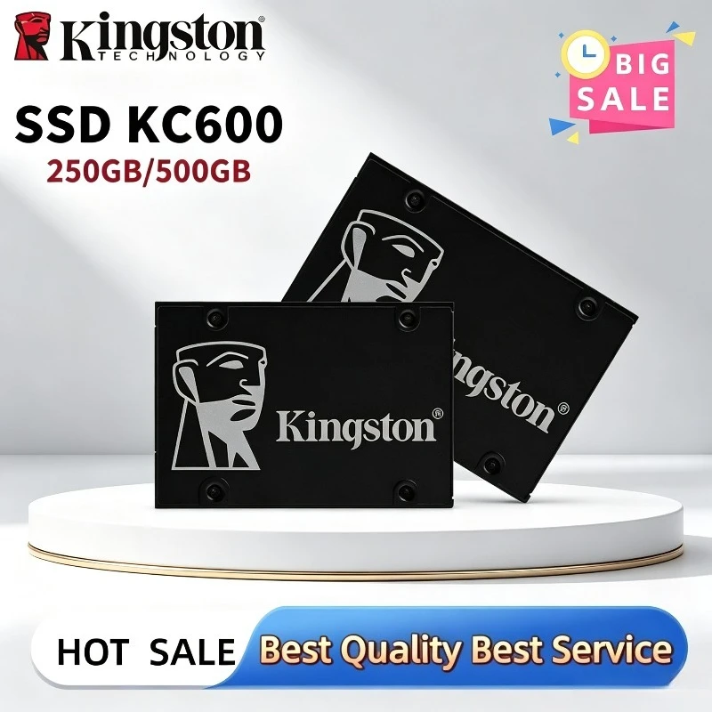 Kingston KC600 SSD 2.5 Inch SATA 3 256GB 512GB 1TB 2TB Internal Solid State Drive HDD Hard Disk HD SSD Desktop Laptop PC
