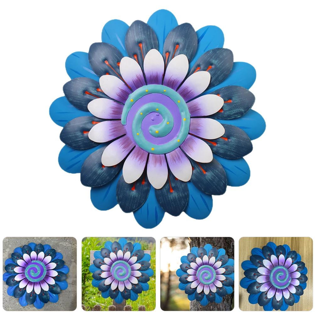 

Iron Art Sunflower Metal Wall Decor Hanging Flower Pendant Outdoor Garden Wall Decoration for Kitchen Living Room