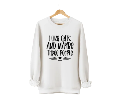 Polarshe mi piacciono I gatti e meglio tre persone, Meow Lovely Gift, Cute Cat/felpa