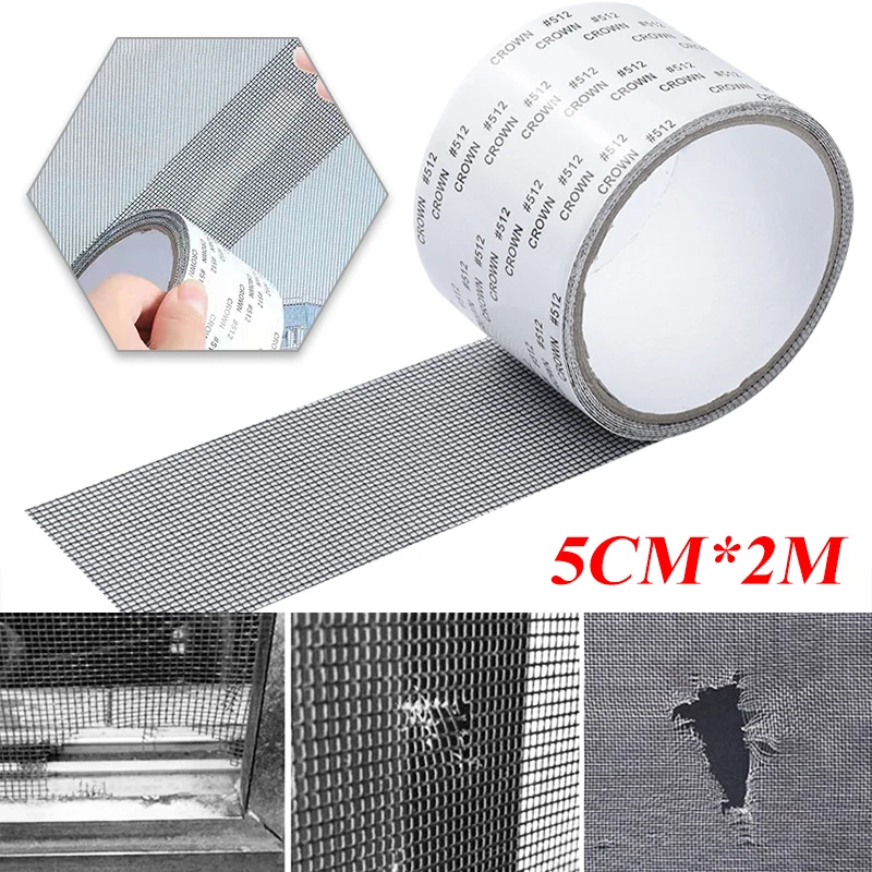 Window Mosquito Net Repair Tape Self-adhesive Window Screen Repair Patch Door Screen Mesh Sticker Broken Holes Repair Tape