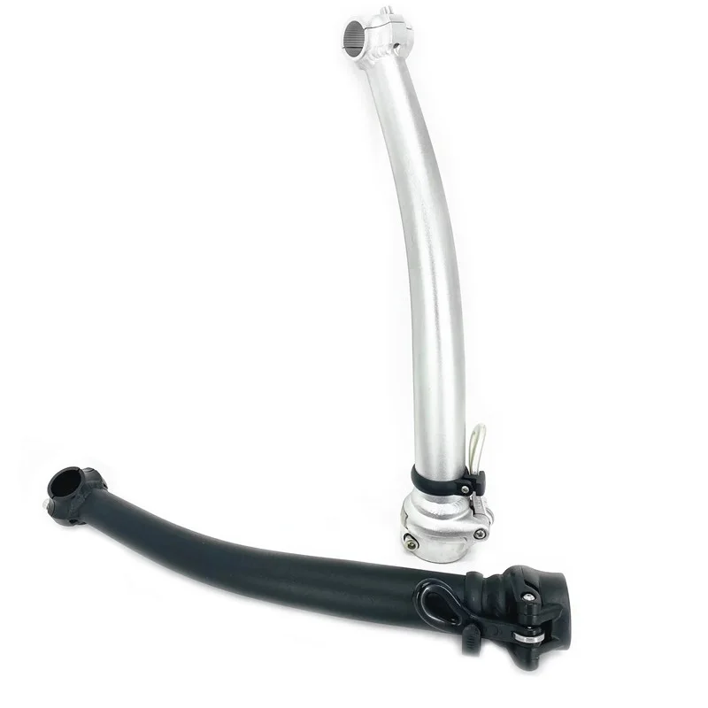 AliExpress 14/16 " Folding Bike Stem Curved Right Fold Aluminum Alloy Goose Neck Stem 35cm 37cm Outward Folding Bending Bicycle Stem