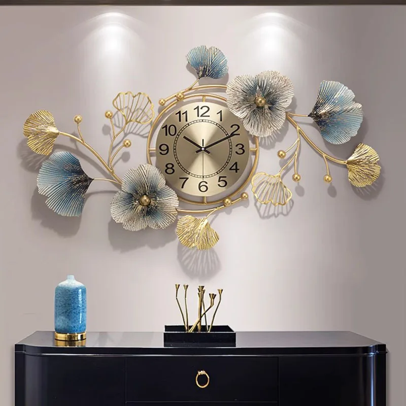 Luxury Cute Wall Watch Art Mural Big Size Interior Metal Wall Art Wall Watch Bedrooms Creative Orologio Da Parete Home Decor