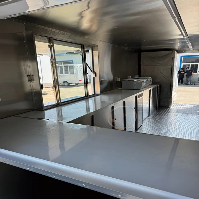 New Factory Customized Ice Cream Cart Ape Coffee Food Trailer Shop Tuk Food Trailer BBQ Pizza Tuk Trucks Restaurant