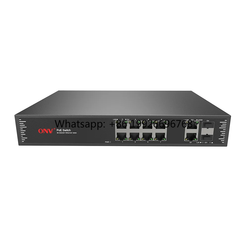 Best Price Compact PoE Fiber Switch 12 Port PoE+ with Dual Media Uplink