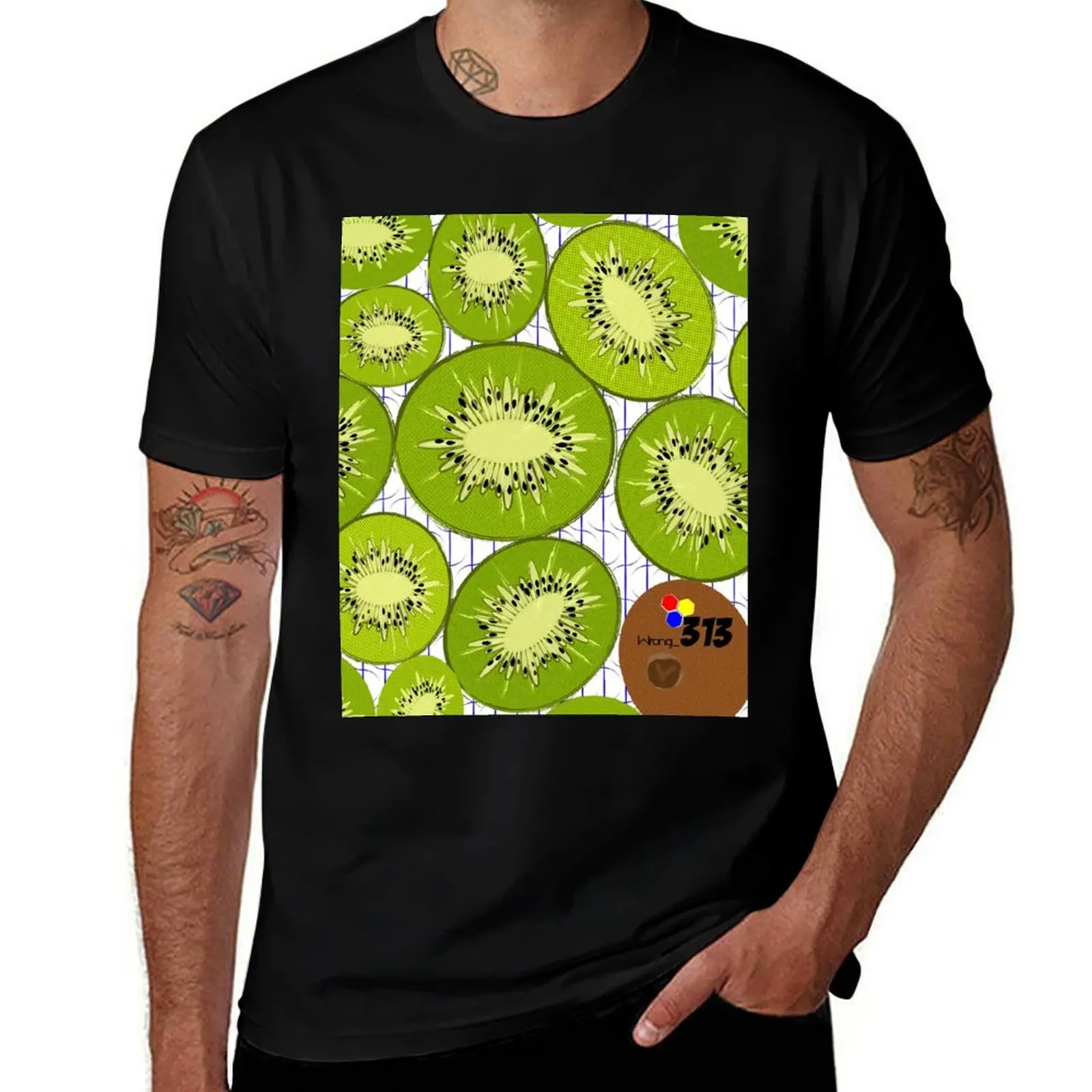 Kiwi T-Shirt Art Pattern Printed Casual Top