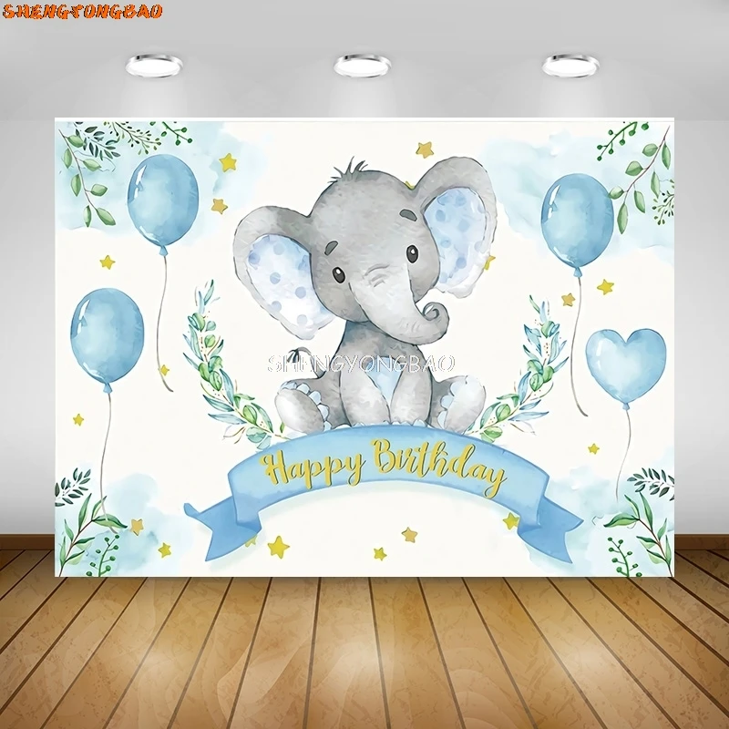 SHENGYONGBAO детский фон для новорожденных на первый день рождения, фон для фотостудии с рисунком слона, реквизит MM-02