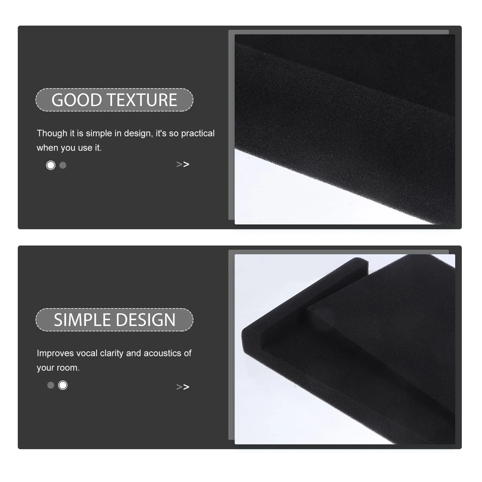 

2Pcs Acoustic Isolation Pads Sponge Speaker Cushion Noise Reduction Monitor Soundproof Pads for Recording Studio