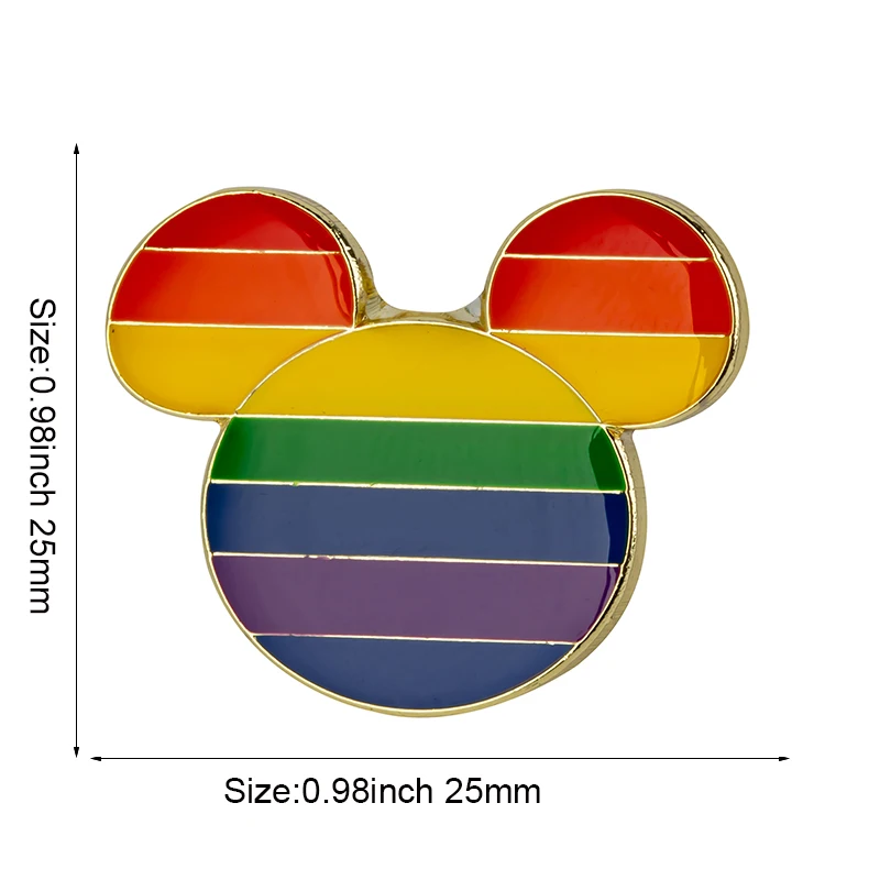 Regenbogen-Pride-Flagge Metall-Anstecknadel Flaggen-Pin Abzeichen