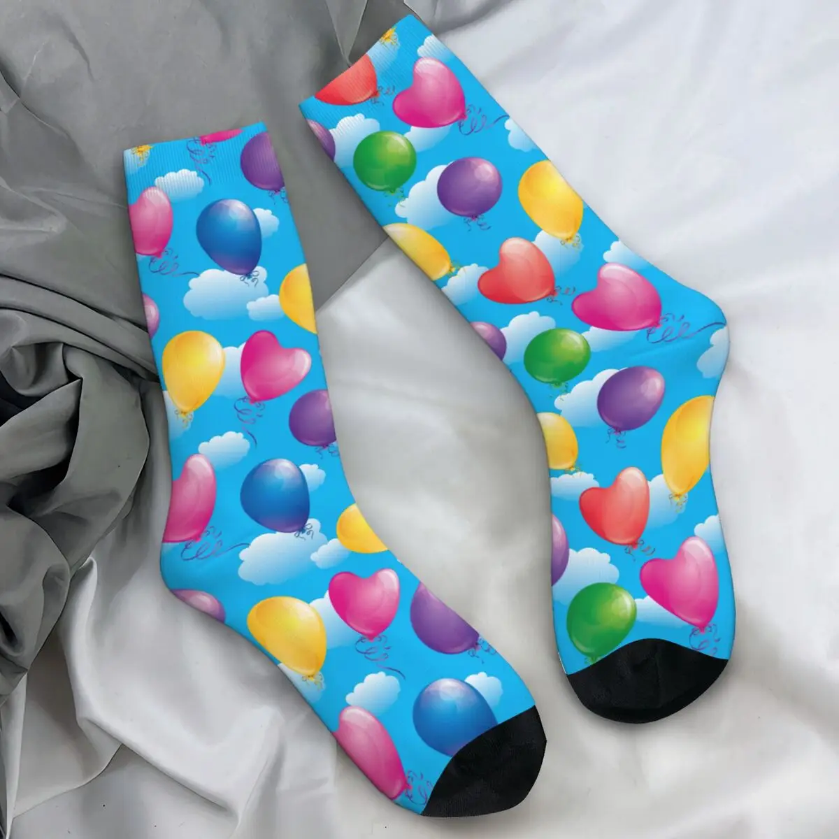 

Pattern Of Balloons Socks Casual Stockings Men Quality Outdoor Sports Socks Spring Graphic Anti-Slip Socks