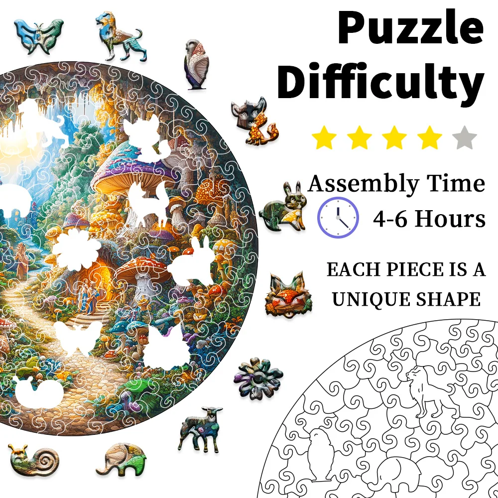 Понимите в царство, где природа встречает воображение с помощью наших головоломок с природой «Волшебный лес»! Этот потрясающий пазл представляет собой вибрацию