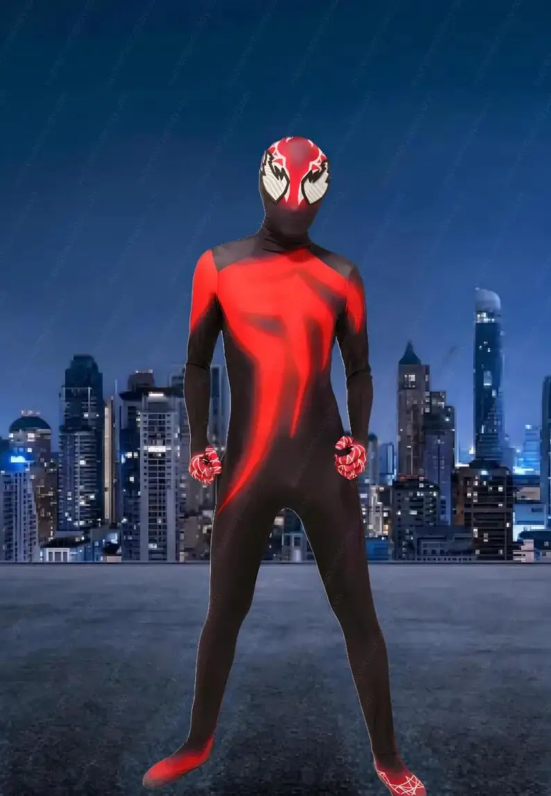 Halloween Hellfire Gala Spider Superhero Cosplay Costume Full Spiderman Bodysuit Zentai Second Jumpsuits