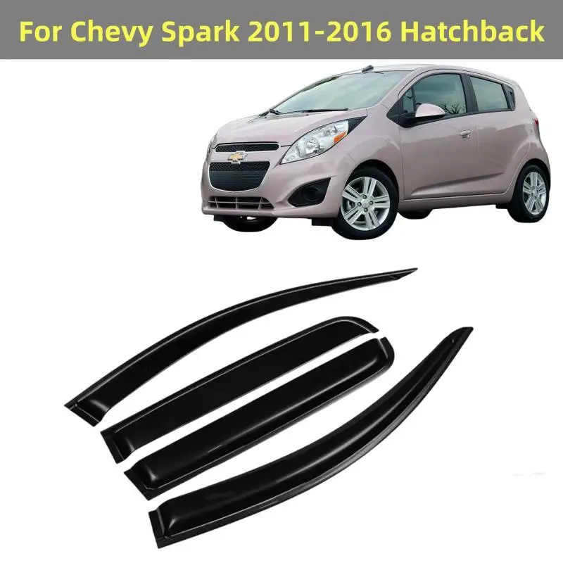 

For Chevy Spark 2011-2016 Hatchback Car Styling Window Visor Sun Rain Deflector Guard Awnings Shelter Trim Exterior Accessories