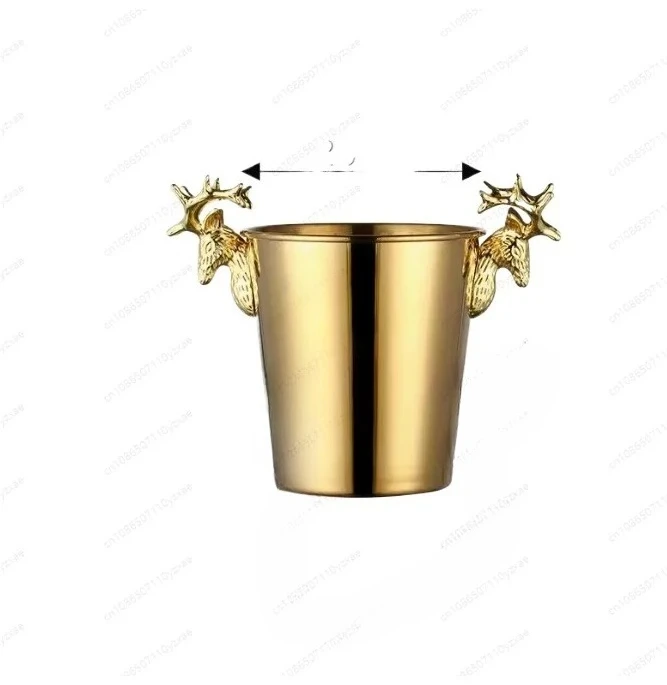 

stainless steel deer head ice bucket cooler bucket