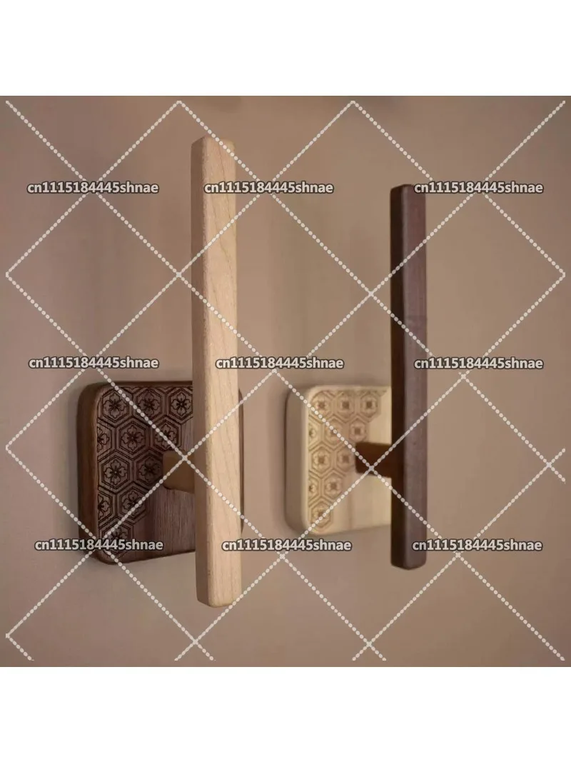 Log wind seamless curtain holder, advanced sense without punching L-shaped hook, multi-functional entrance storage buckle clip
