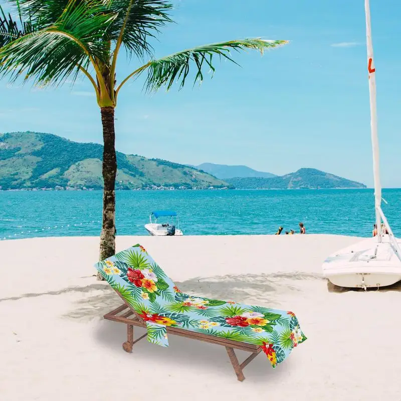 

Pool Chair Covers For Outside Microfiber Foldable Beach Chair Cover Leaves Multipurpose Chair Cover Colorful Chair Towel Cover