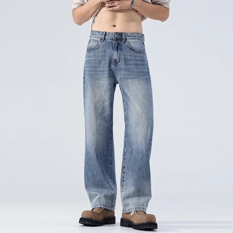 

Spring Summer Jeans Men Fashion Casual Cleanfit Straight Denim Jeans Pant Man Vintage Jeans Trousers