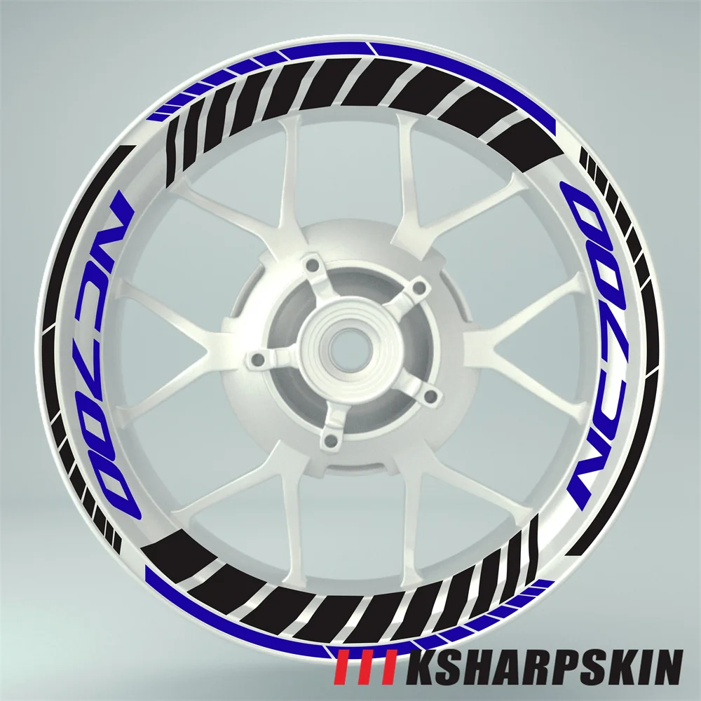 Multiple color choices Motorcycle Tire waterproof wheel logo rin  stickers  stripe moto decals for HONDA NC700