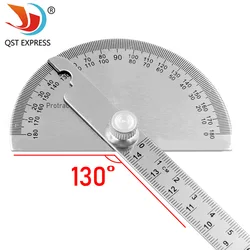 Thép Không Gỉ 145Mm 180 Protractor Thước Đo Góc Đo Thước Quay Thợ Máy Công Cụ Thước Protractor