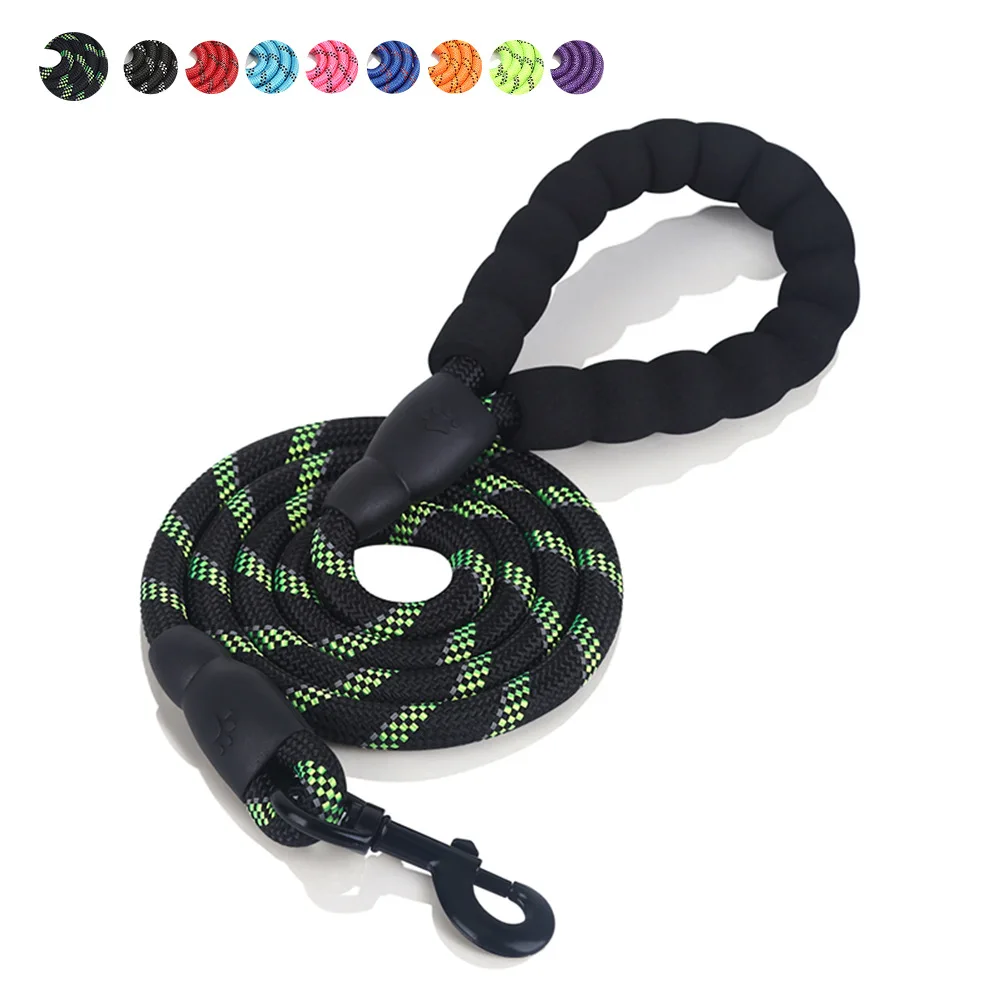 

Reflective Nylon Round Rope Dog Leash Pet Supplies Large Dog Braided Rope Explosion-proof Punching Dog Leash Dog Chain