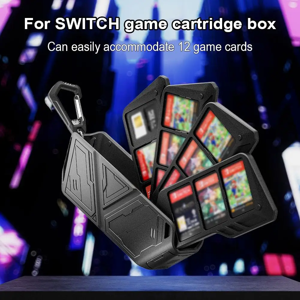 Transparent Game Card Case For Switch 2 OLED Lite Hard Shell Anti Scratch Holds Cartridges/Memory Cards Portable With 4 Lay F5D4