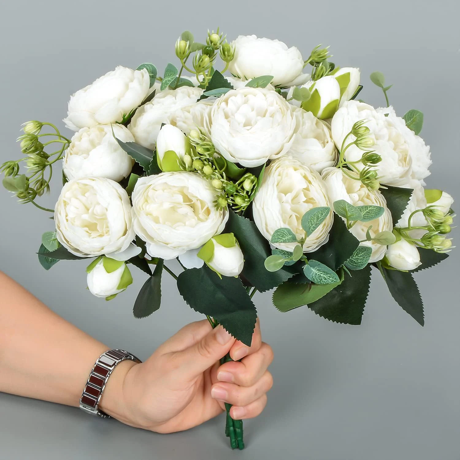 30CM fausses Roses soie pivoine fleurs artificielles pas cher nouvel an Festival décorations Vase pour la maison mariage Bouquets de mariée intérieur