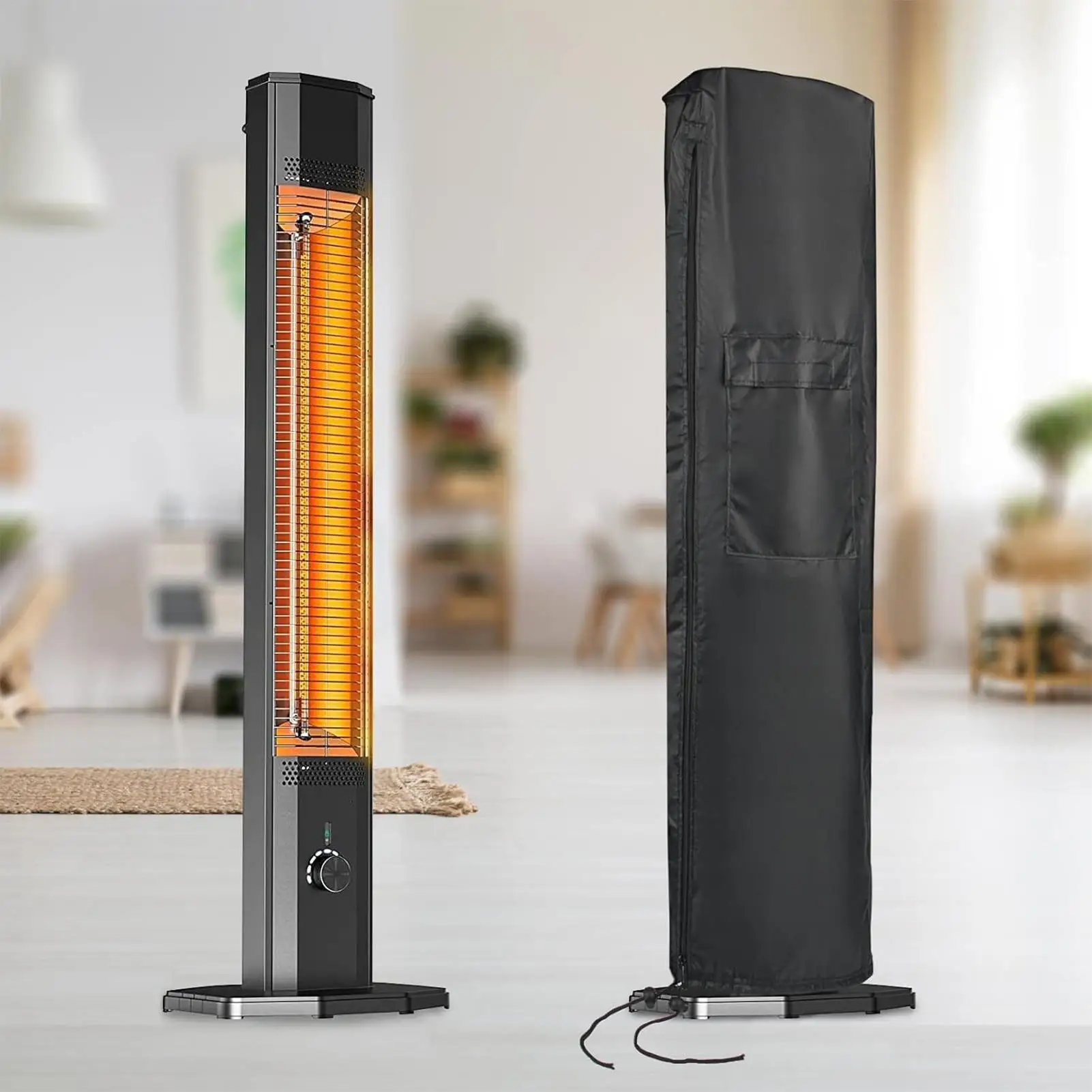 Outdoor Heater Cover Adjustable Protector Waterproof With Zipper Patio Heater Covers Waterproof Heavy Duty For Outside Winter