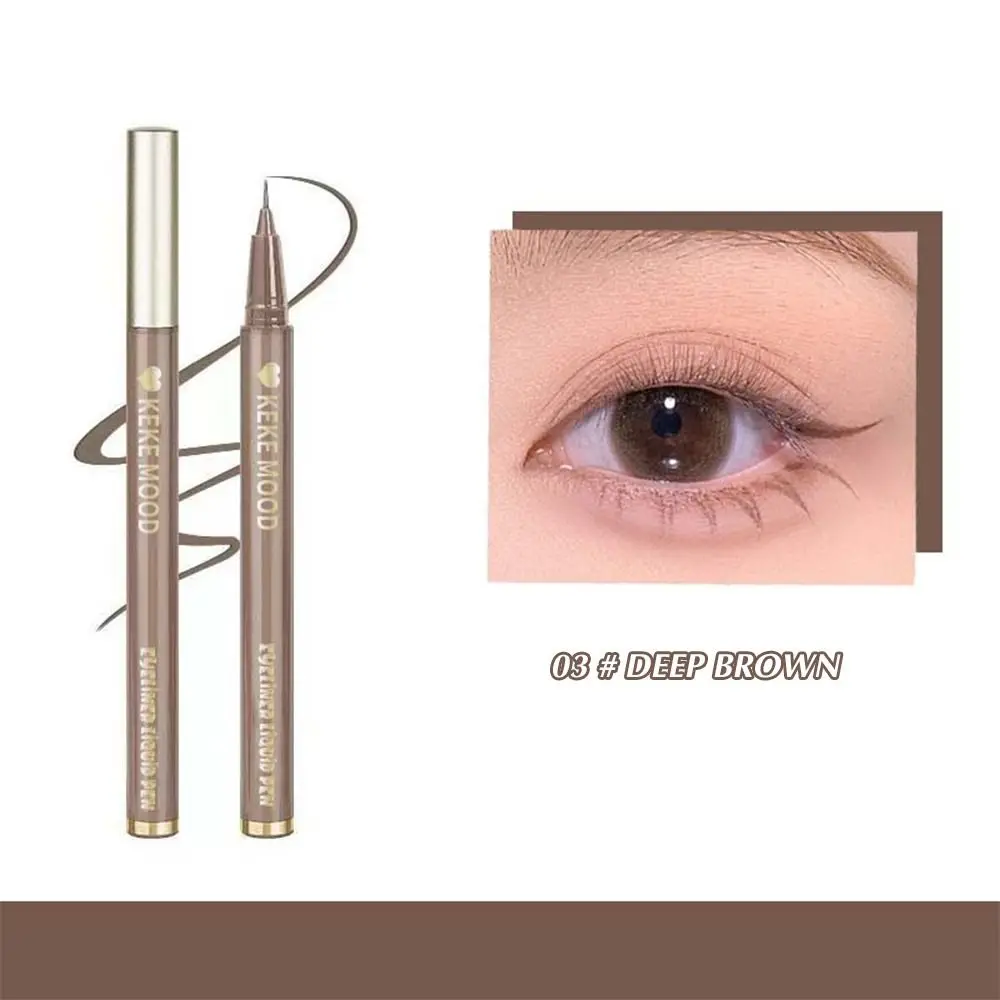 Eyeliner Liquide Ultra-Mince à Paillettes pour Femme, vaccage Rapide, Stylo à Cils betérieur de 0.01mm, Crayon à Ver à Soie Imperméable, Cosmétique, 2 Pièces