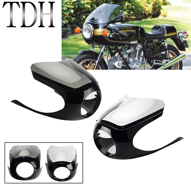 

Cafe Racer Front Fairing Classic Rickman Style Motorcycle Fairing For Harley Yamaha XS XSR XJ XV RD Suzuki GS Windshield Cover