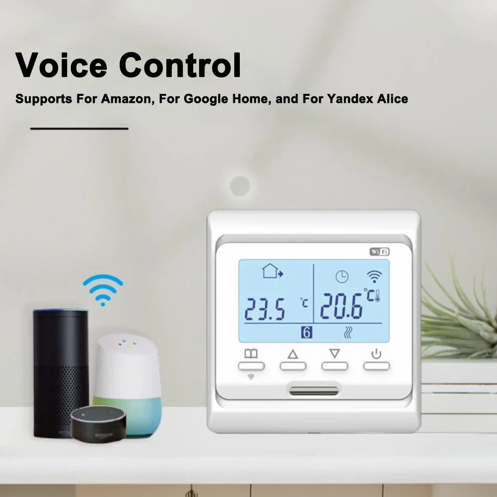 LCD Digital Programmable Thermostat For Underfloor And Water Heating, Temperature Controller  Heating, Cooling System Accessory