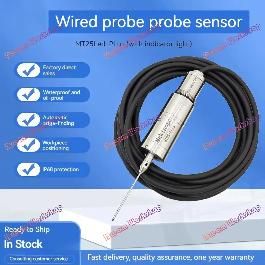 The CNC wired probe MT25 contact sensor can replace the Marposs/Hexagon/Renishaw LP2 probe with a repeatability of 0.001mm