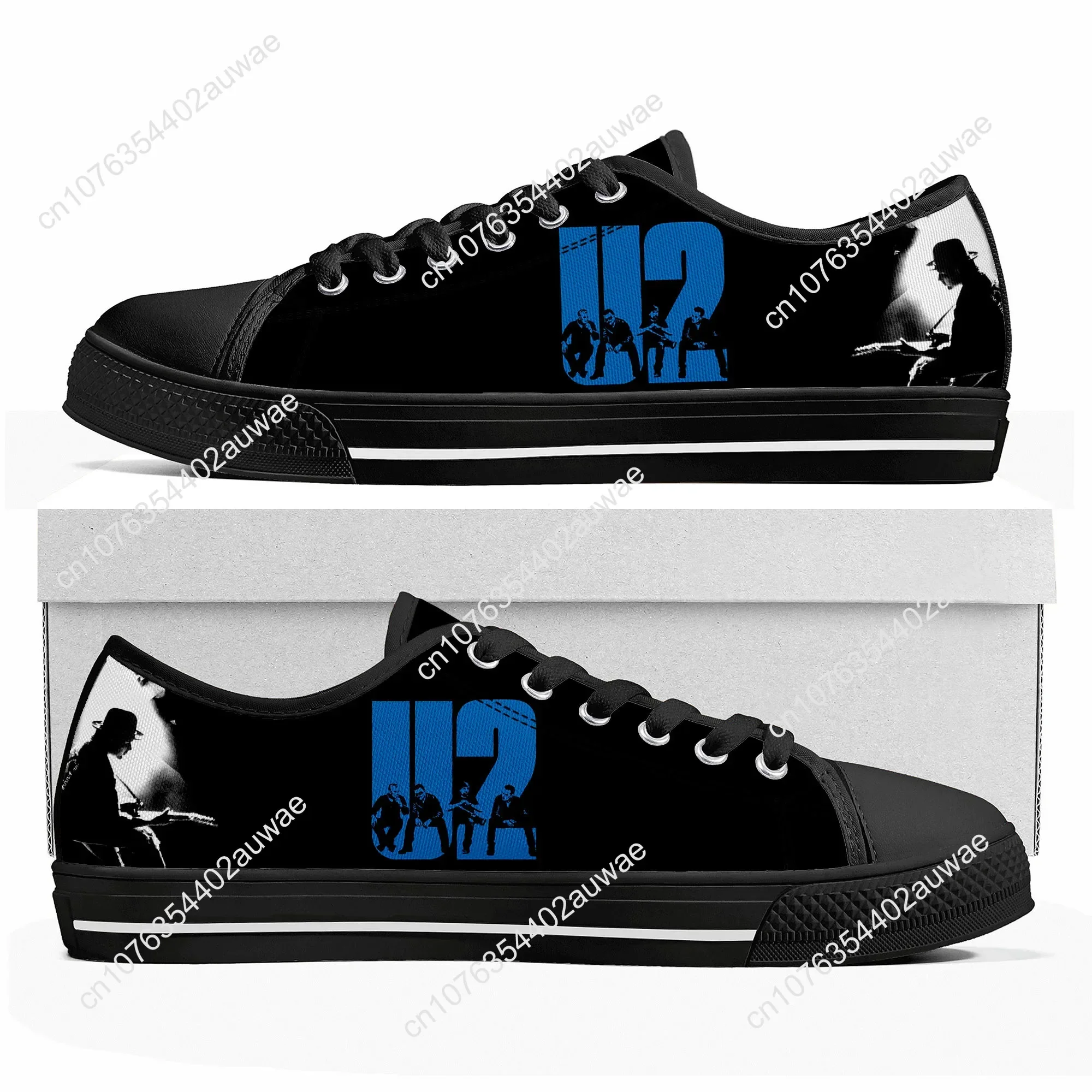 U2 Rock Band Fashion punk Low Top High Quality Sneakers Mens Women Teenager Canvas Sneaker Casual Couple Shoes Custom Shoes