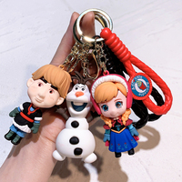 Disney Frozen Keychains Elsa Anna Anime Kristoff Olaf Key Ring Collection Doll Bag Car Keychain Christmas Birthday Gifts