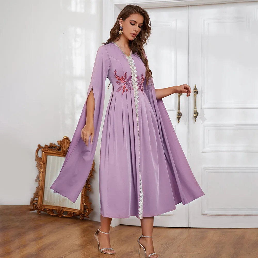 MXZ-159-1 Muslim 2023 Autumn New Arab Women's Fashion Dress Robe