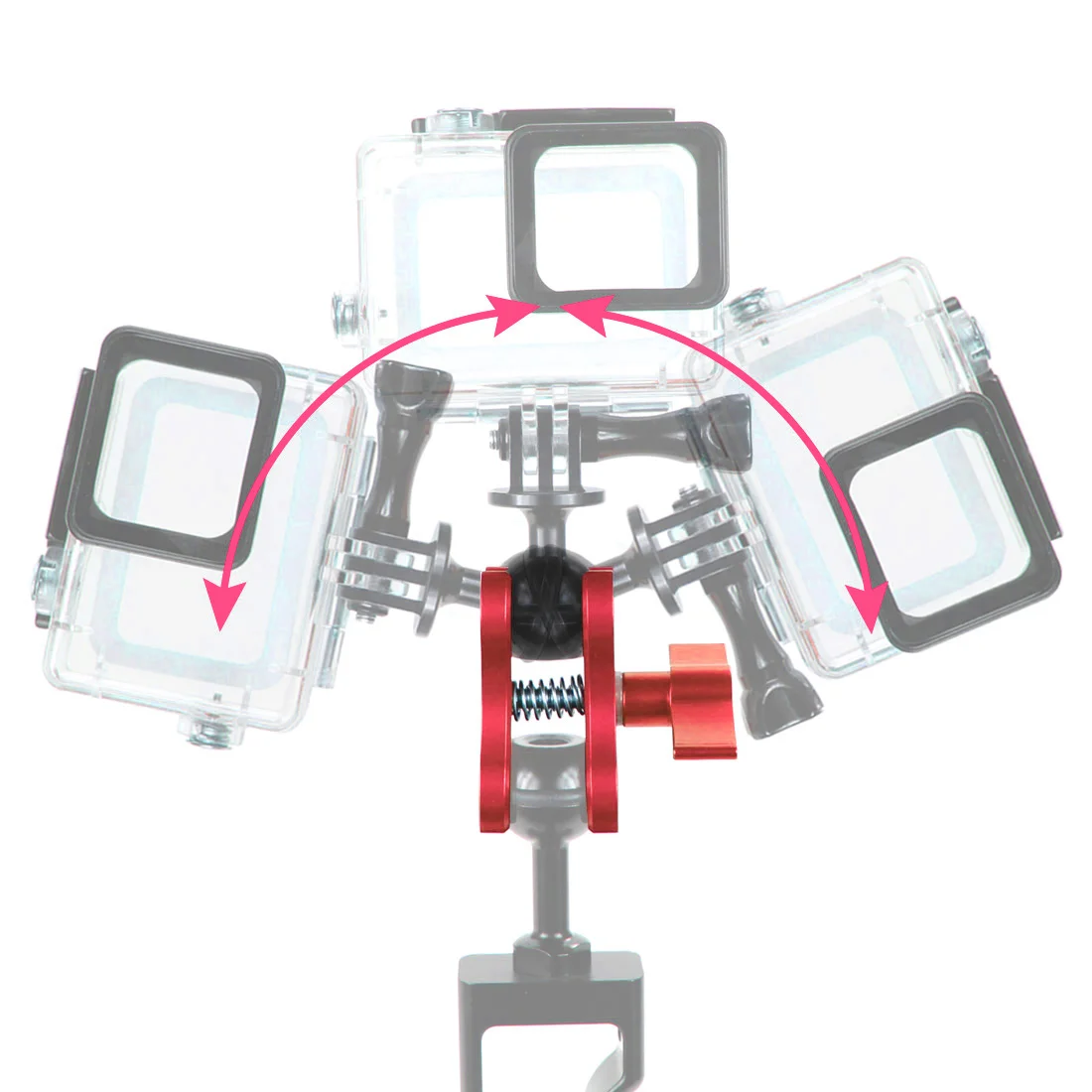 Verbesserte Schmetterling Clip Clamp Tauchen Licht Arm Ball Kopf Mount Adapter für DSLR Sport Action Video Kamera Stativ Halterung Klemme – Detail 35