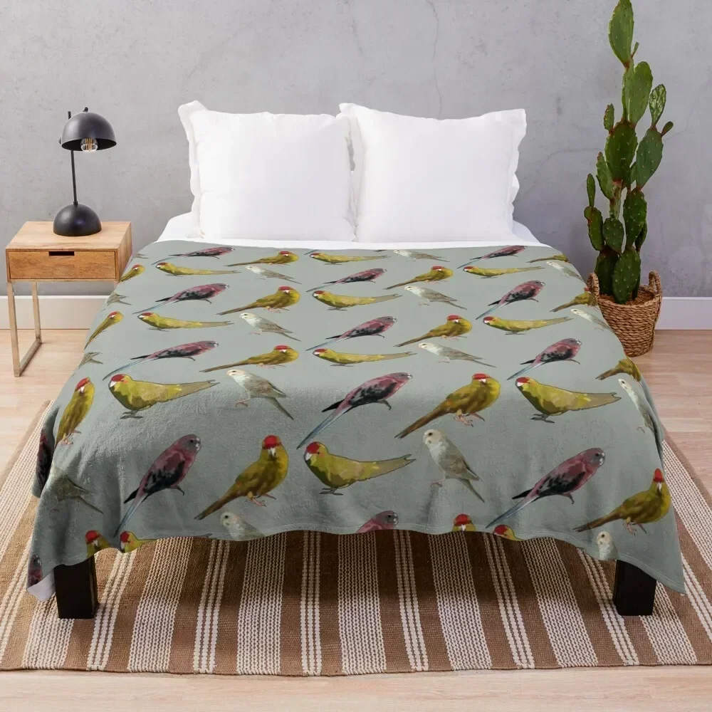 

Bird Collection Throw Blanket Cozy Sofa Blanket for TV Watching Napping