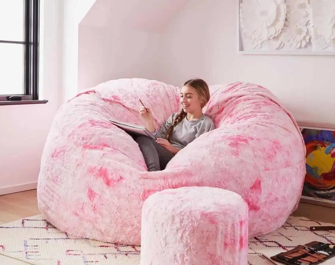 Unfilled Sofa Bean Bag Lazy Sofa Cover Chair Covers Home Lounger Seat Bean Bag Pouf Puff Couch Tatami Living RoomSofa Cover