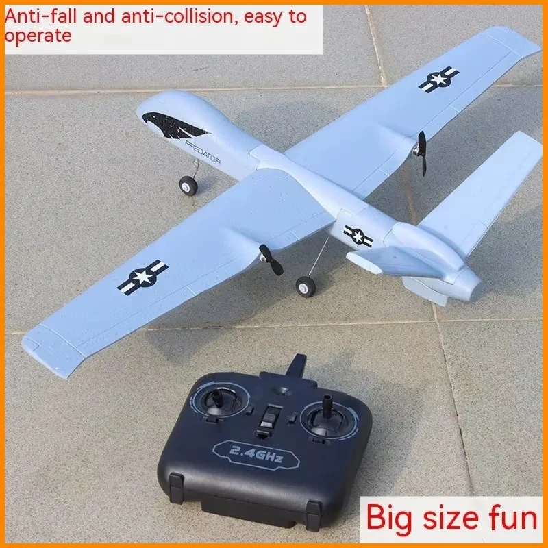 

Z51 Predator Rc Glider 2.4g 2ch Hand Throwing Foam Plane With Light Fixed 660mm Wingspan Aircraft Figher Toys For Boys Children