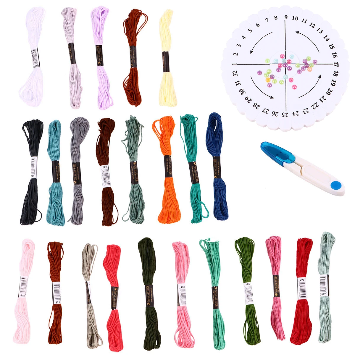 

1 set 1 Set Round Loom Kit For Diy Bracelets Embroidery String Colorful Beads Handmade Weaving Tool Lanyard Maker Accessories