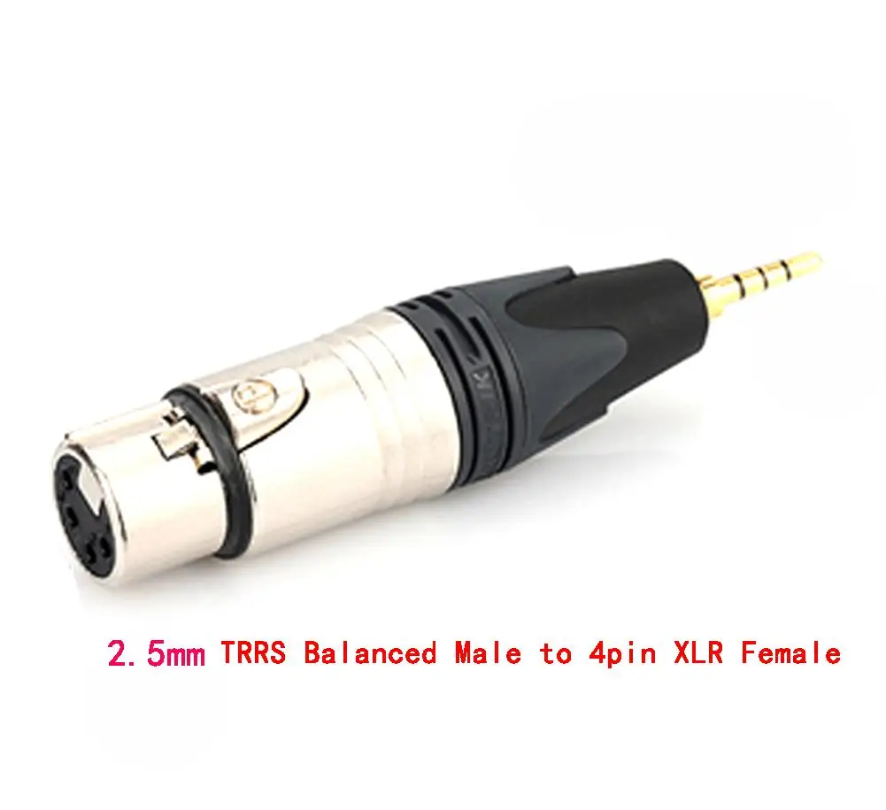 

Новый Hi-Fi NEUTRIK 4-контактный XLR до 4,4 мм 3,5 мм 2,5 мм Pentaconn адаптер штекер-гнездо