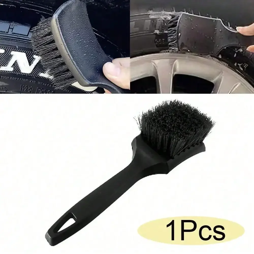 

Car Tire Brush Wheel Hub Cleaning Brushes Car Wheels Detailing Cleaning Accessories Black Tire Auto Washing Bag clips